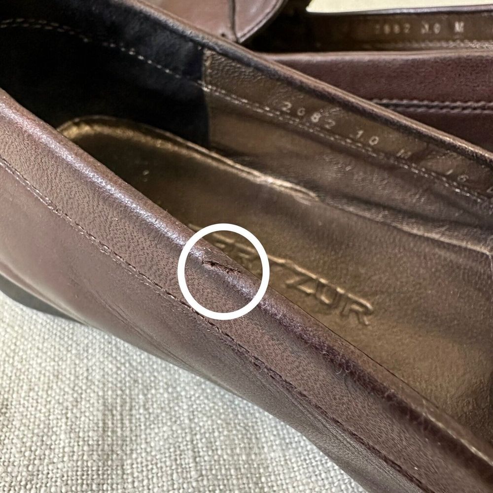 ROBERT ZUR Womens Driving Loafers Moccasins in Espresso Leather - Picture 7 of 12